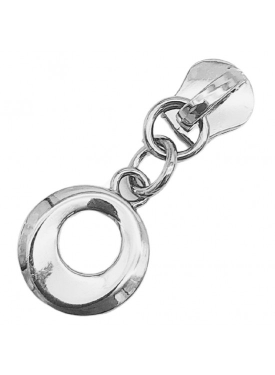 Çanta Aksesuar Gümüş Renk Yuvarlak Tutmalı Fermuar Başı