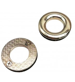 Çanta Aksesuar Gümüş Renk Yuvarlak Vidalı Kuş Gözü  2 Adet (İç ölçüsü 1.8 cm, Dış Ölçüsü 3.2 cm )