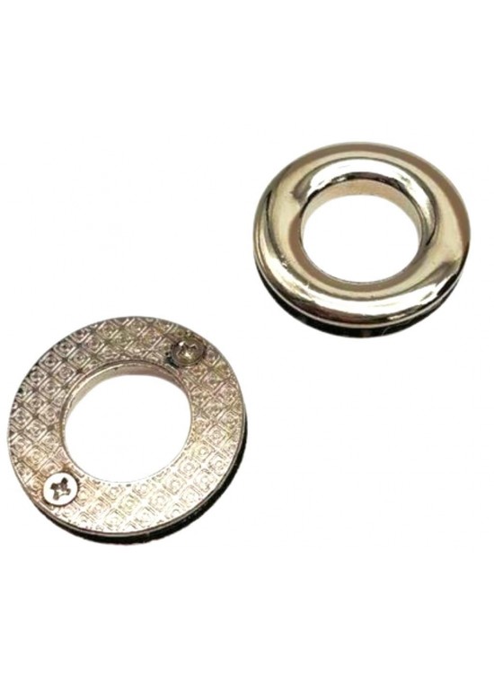 Çanta Aksesuar Gümüş Renk Yuvarlak Vidalı Kuş Gözü  2 Adet (İç ölçüsü 1.8 cm, Dış Ölçüsü 3.2 cm )