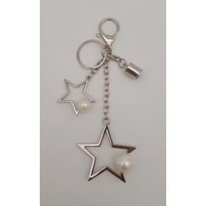 Çanta Aksesuar Gümüş Sarkaç Süs İncili Kapsüllü