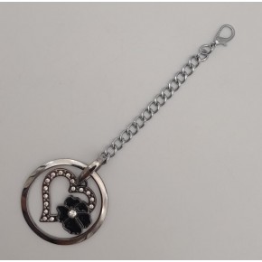 Çanta Aksesuar Gümüş Sarkaç Süs Kalpli Model