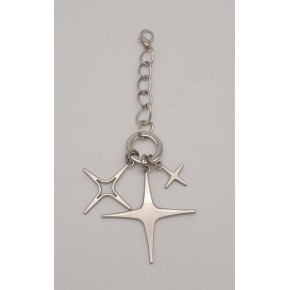 Çanta Aksesuar Gümüş Sarkaç Süs Üç Metalli Model