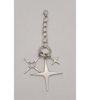 Çanta Aksesuar Gümüş Sarkaç Süs Üç Metalli Model