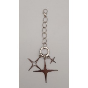 Çanta Aksesuar Gümüş Sarkaç Süs Üç Metalli Model