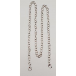 Çanta Aksesuar Gümüş Yuvarlak Model İnce Kancalı Çanta Zinciri 120 Cm