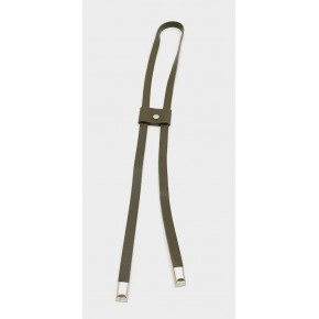 Çanta Aksesuar Haki Tek Kat Suni Deri Büzgü Gümüş Metalli