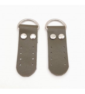 Çanta Aksesuar Haki Tek Kat Suni Deri Sapucu Böce Gümüş Metalli