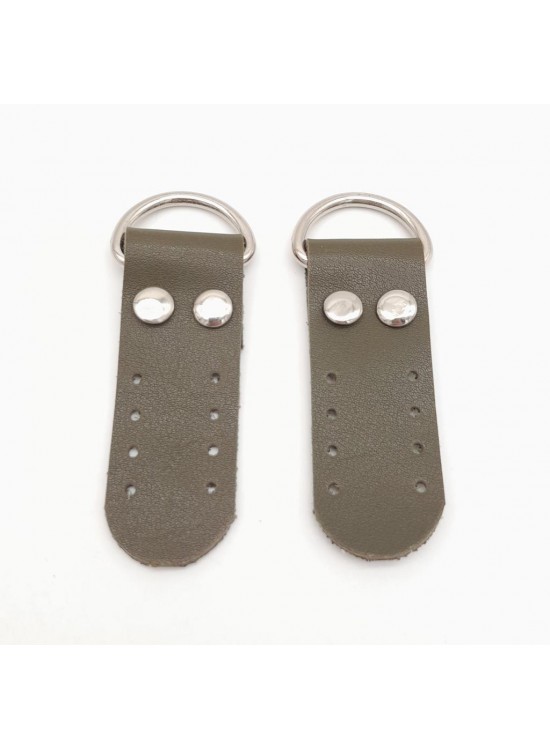 Çanta Aksesuar Haki Tek Kat Suni Deri Sapucu Böce Gümüş Metalli