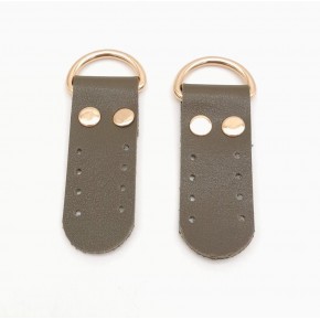 Çanta Aksesuar Haki Tek Kat Suni Deri Sapucu Böce Light Gold Metalli