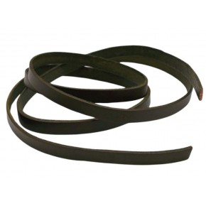 Çanta Aksesuar Haki Yeşil Renk Gerçek Deri 8 mm Şerit Deri İp