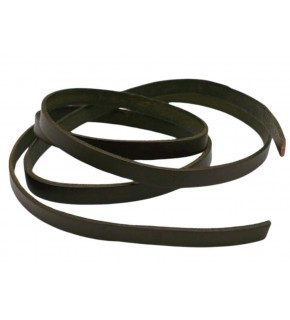 Çanta Aksesuar Haki Yeşil Renk Gerçek Deri 8 mm Şerit Deri İp