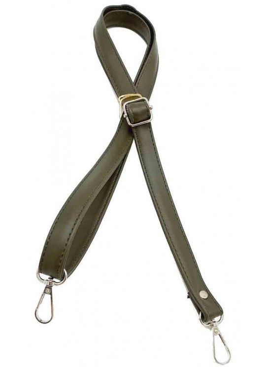 Çanta Aksesuar Haki Yeşili 125X2 Cm Çanta Sapı Sürgütlü Gümüş Metal