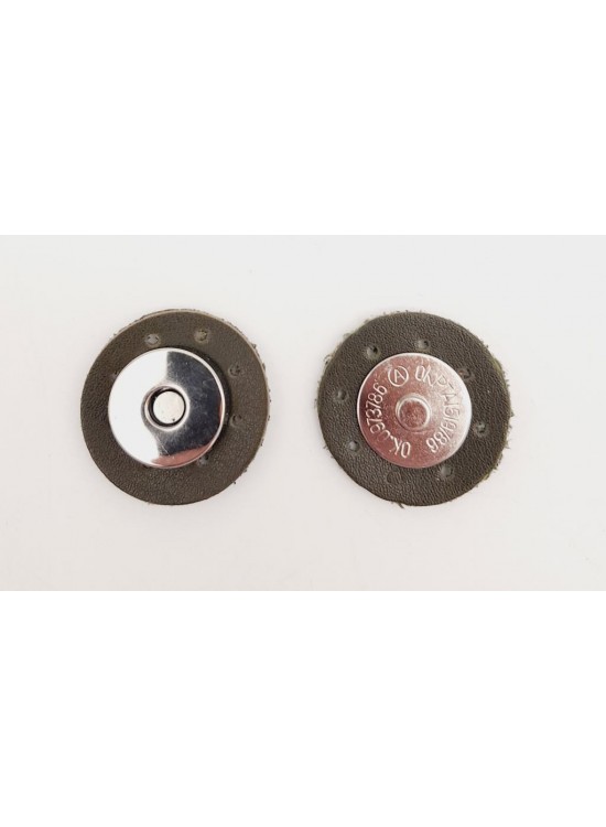 Çanta Aksesuar Haki Yeşili Suni Derili Mıknatıslı Çıtçıt Gümüş Metalli