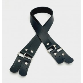 Çanta Aksesuar Haledört Model Siyah Tek Kat Kalın Suni Deri Çift Sap Gümüş Metalli