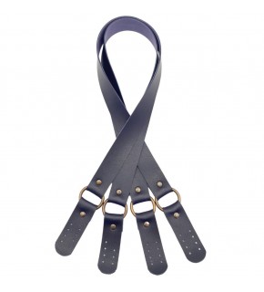 Çanta Aksesuar Haledört Model Suni Deri Çift Sap Lacivert Renk Antik Metalli