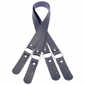 Çanta Aksesuar Haledört Model Suni Deri Çift Sap Lacivert Renk Gümüş Metalli