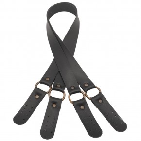 Çanta Aksesuar Haledört Model Suni Deri Çift Sap Siyah Renk Antik Metalli