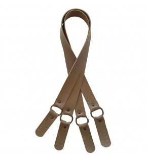 Çanta Aksesuar Haledört Model Suni Deri Çift Sap Vizon Renk Antik Metalli