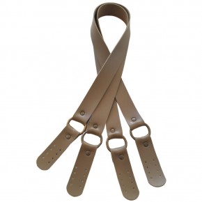 Çanta Aksesuar Haledört Model Suni Deri Çift Sap Vizon Renk Antik Metalli