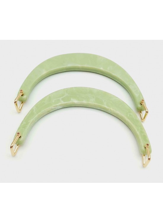 Çanta Aksesuar Halkalı Yeşil Renk Mermer Desen Akrilik Çanta Sapı