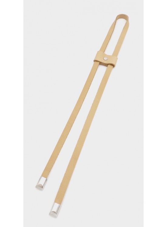 Çanta Aksesuar Ham Doğal Gerçek Deri Büzgü Gümüş Metalli