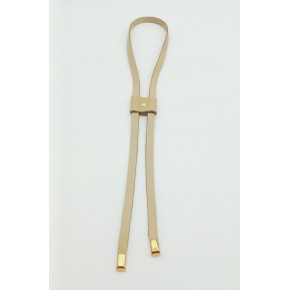 Çanta Aksesuar Ham (Doğal) Gerçek Deri Büzgü Light Gold Metalli