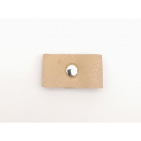 Çanta Aksesuar Ham Doğal Renk Gerçek Deri Büzgülük Gümüş Metalli