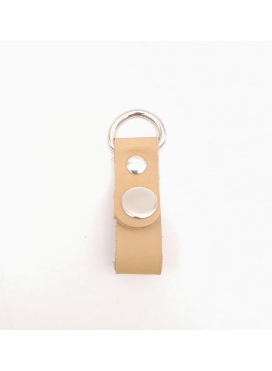 Çanta Aksesuar Ham Doğal Renk Gerçek Deri Çıtçıtlı Sapucu Böce Gümüş Metalli 1 Adet