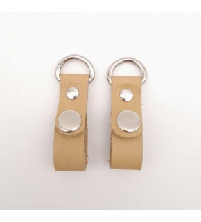 Çanta Aksesuar Ham Doğal Renk Gerçek Deri Çıtçıtlı Sapucu Böce Gümüş Metalli