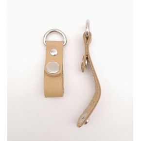 Çanta Aksesuar Ham Doğal Renk Gerçek Deri Çıtçıtlı Sapucu Böce Gümüş Metalli