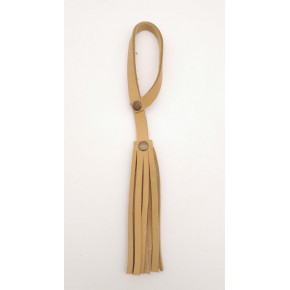 Çanta Aksesuar Ham Doğal Renk Gerçek Deri Püskül Antik Metalli