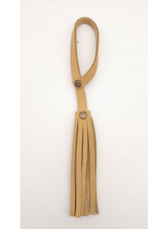 Çanta Aksesuar Ham Doğal Renk Gerçek Deri Püskül Antik Metalli