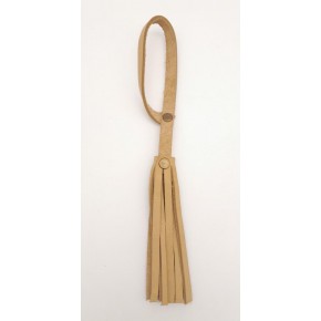 Çanta Aksesuar Ham Doğal Renk Gerçek Deri Püskül Antik Metalli