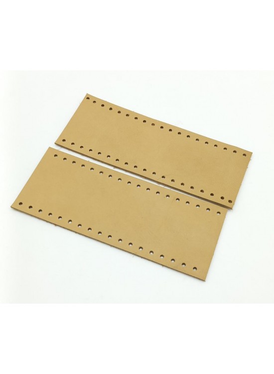 Çanta Aksesuar Ham Doğal Renk Gerçek Deri Tutma Sapı 15X6 Cm Simit Sap