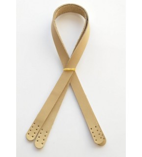 Çanta Aksesuar Ham Renk Gerçek Deri 70X2 Cm Çift Sap