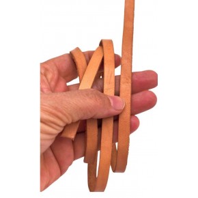 Çanta Aksesuar Ham  Renk Gerçek Deri 8 mm Şerit Deri İp