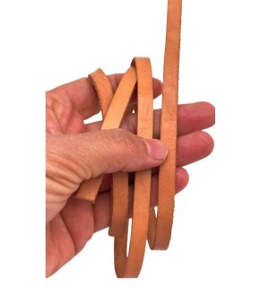 Çanta Aksesuar Ham  Renk Gerçek Deri 8 mm Şerit Deri İp