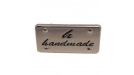 Çanta Aksesuar Handmade Yazılı Metal Etiket 3.7x2 cm Plaka Süs Gümüş Renk Çanta Aksesuar Handmade Yazılı Metal Etiket 3.7x2 cm Plaka Süs Gümüş Renk