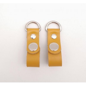 Çanta Aksesuar Hardal Gerçek Deri Çıtçıtlı Sapucu Böce Gümüş Metalli