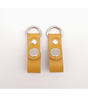 Çanta Aksesuar Hardal Gerçek Deri Çıtçıtlı Sapucu Böce Gümüş Metalli