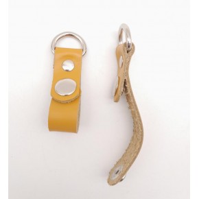 Çanta Aksesuar Hardal Gerçek Deri Çıtçıtlı Sapucu Böce Gümüş Metalli