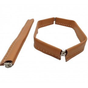 Çanta Aksesuar Hardal Renk Derili Metal Çanta Ağzı 30 Cm