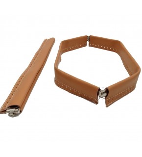 Çanta Aksesuar Hardal Renk Derili Metal Çanta Ağzı 30 Cm