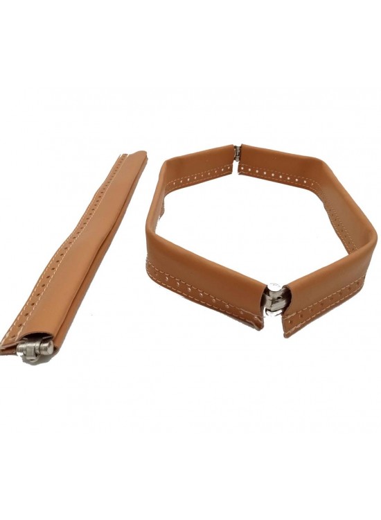 Çanta Aksesuar Hardal Renk Derili Metal Çanta Ağzı 30 Cm