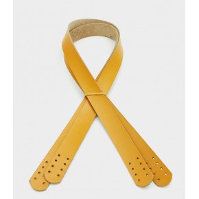 Çanta Aksesuar Hardal Renk Gerçek Deri 70X2.3 Cm Çift Sap