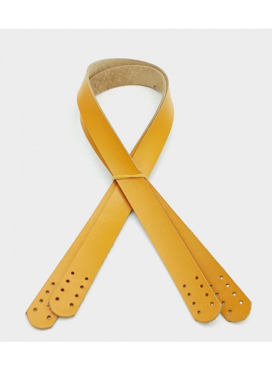 Çanta Aksesuar Hardal Renk Gerçek Deri 70X2.3 Cm Çift Sap Çanta Aksesuar Hardal Renk Gerçek Deri 70X2.3 Cm Çift Sap