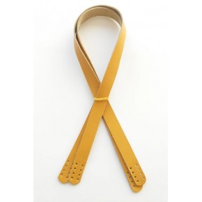 Çanta Aksesuar Hardal Renk Gerçek Deri 70X2 Cm Çift Sap