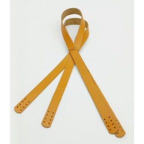 Çanta Aksesuar Hardal Renk Gerçek Deri 80X2 Cm Çift Sap