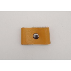 Çanta Aksesuar Hardal Renk Gerçek Deri Büzgülük Füme Metalli