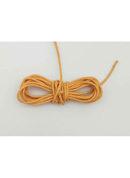 Çanta Aksesuar Hardal Renk Mumlu Koton İp 5 Metre